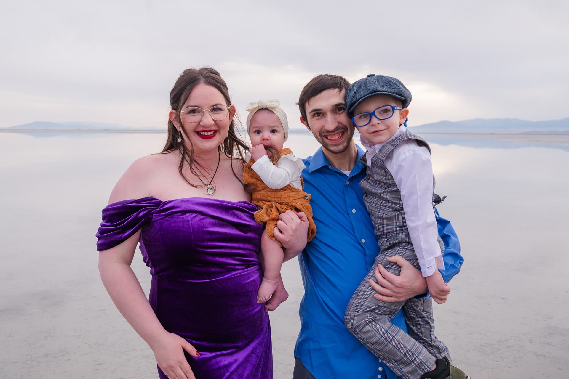 Madison Nickens and her family at the Salt Flats, Utah